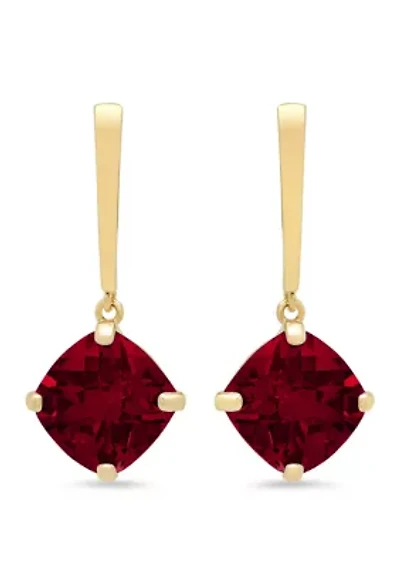 4.2 ct. t.w. Garnet Drop Earrings