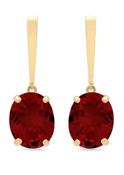 ct. t.w. Garnet Drop Earrings
