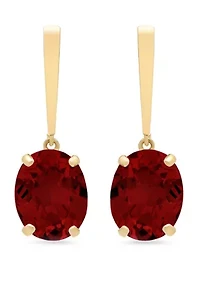 ct. t.w. Garnet Drop Earrings