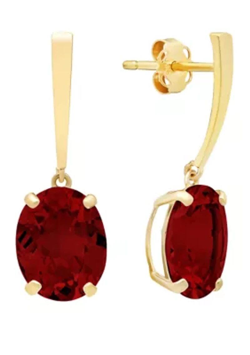 ct. t.w. Garnet Drop Earrings
