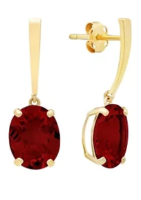 ct. t.w. Garnet Drop Earrings