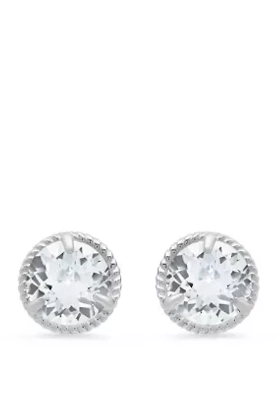 2 ct. t.w. White Topaz Stud Earrings