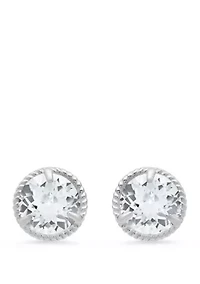 2 ct. t.w. White Topaz Stud Earrings