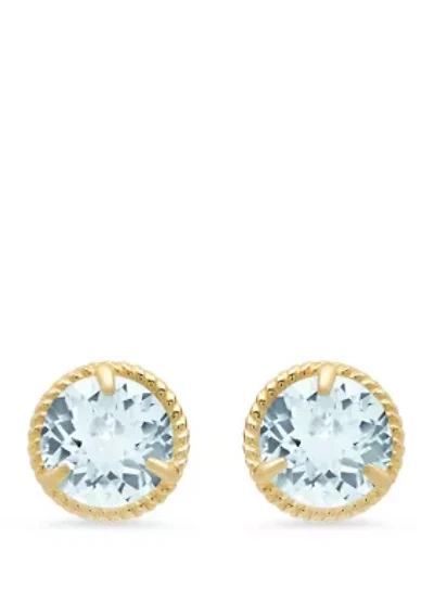 1.6 ct. t.w. Aquamarine Stud Earrings