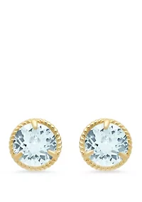1.6 ct. t.w. Aquamarine Stud Earrings
