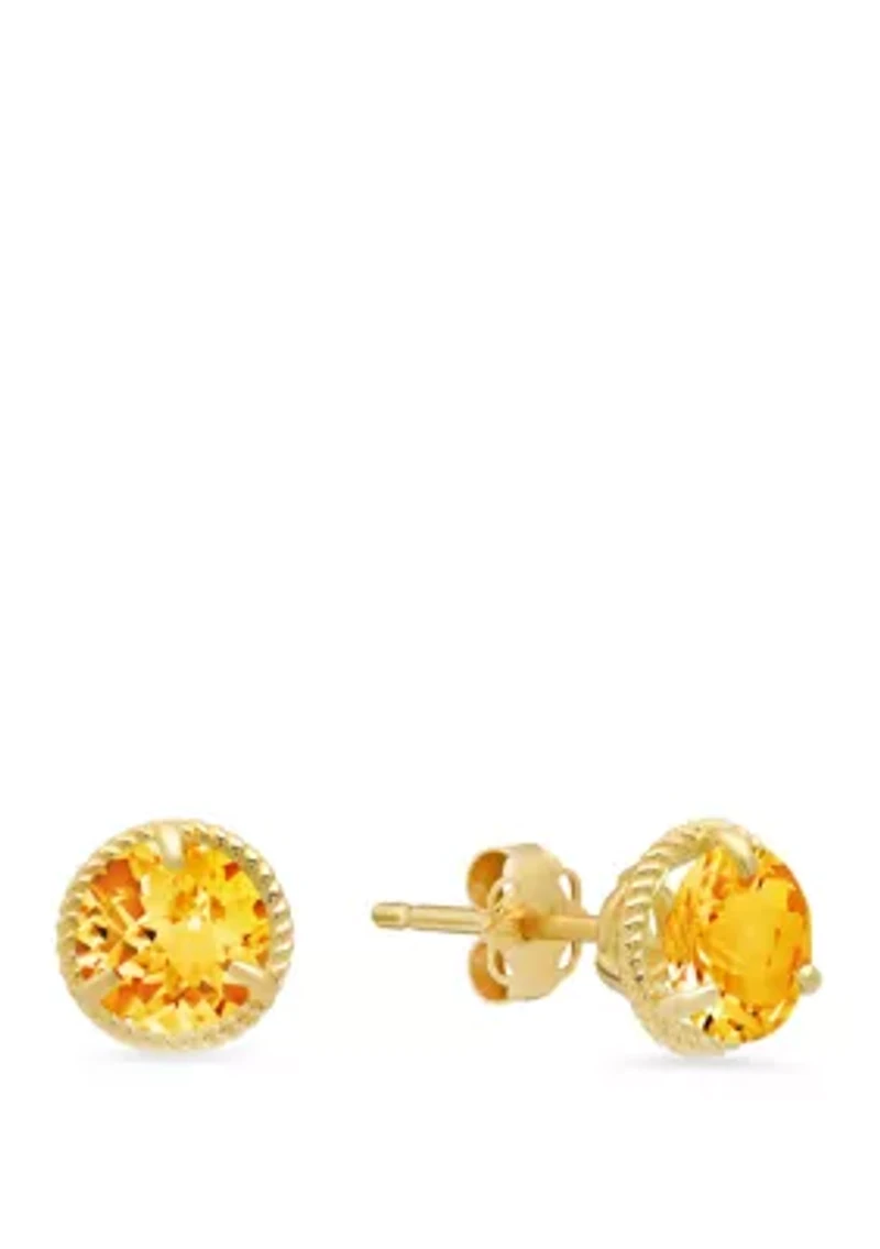 1.6 ct. t.w. Citrine Stud Earrings