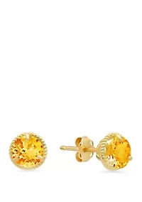 1.6 ct. t.w. Citrine Stud Earrings