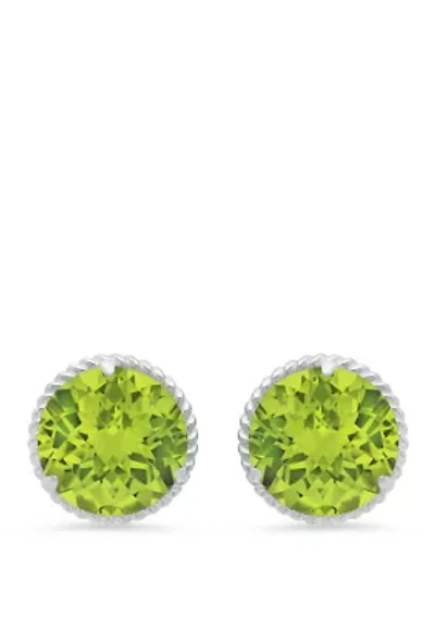 3.8 ct. t.w. Peridot Stud Earrings