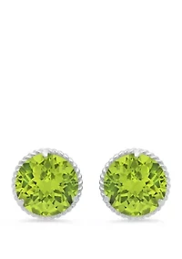 3.8 ct. t.w. Peridot Stud Earrings