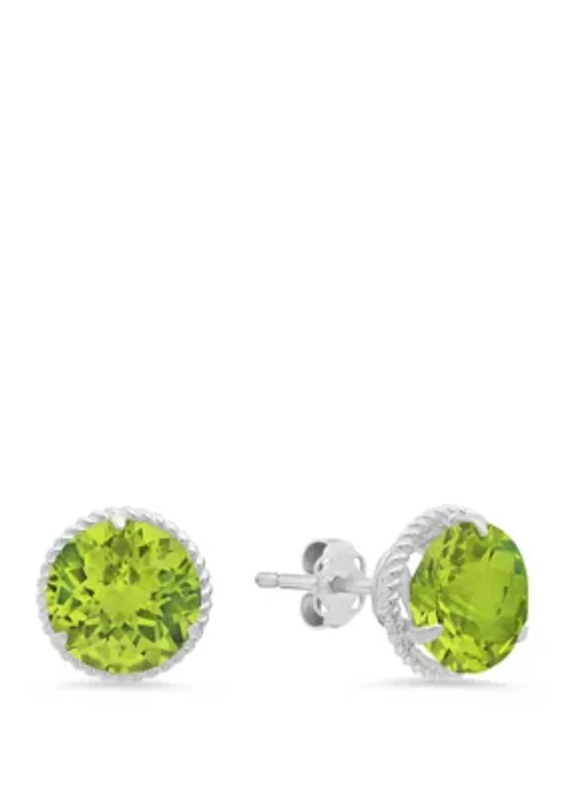 3.8 ct. t.w. Peridot Stud Earrings
