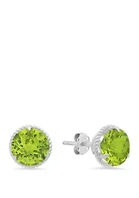 3.8 ct. t.w. Peridot Stud Earrings