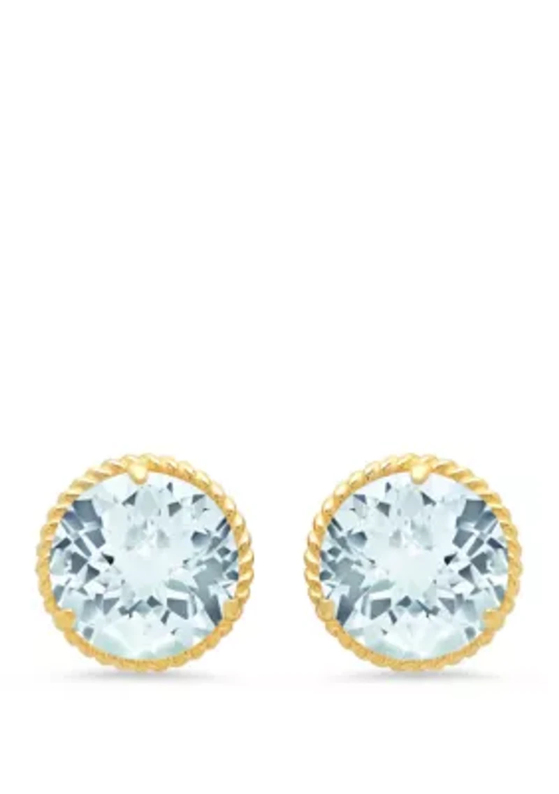 Aquamarine Stud Earrings