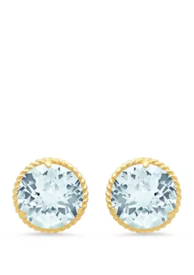 Aquamarine Stud Earrings