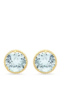 Aquamarine Stud Earrings