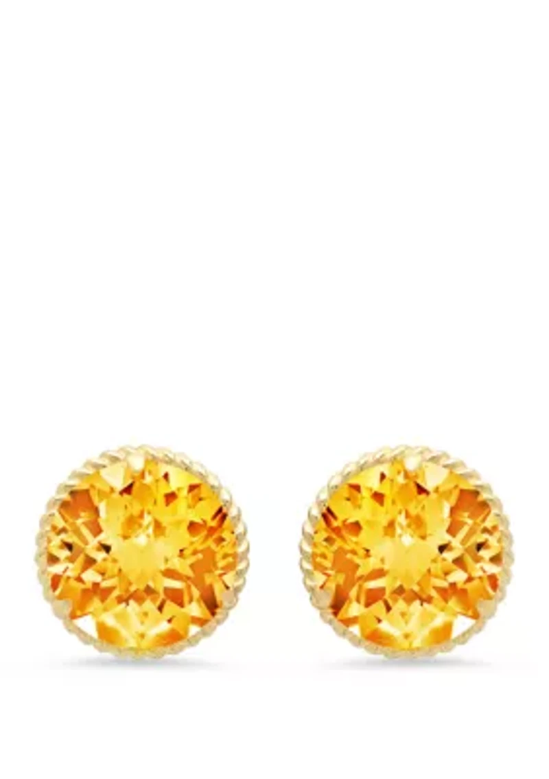 Citrine Stud Earrings