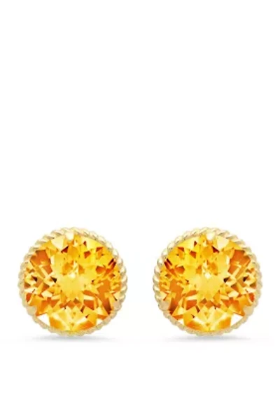 Citrine Stud Earrings