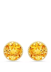 Citrine Stud Earrings