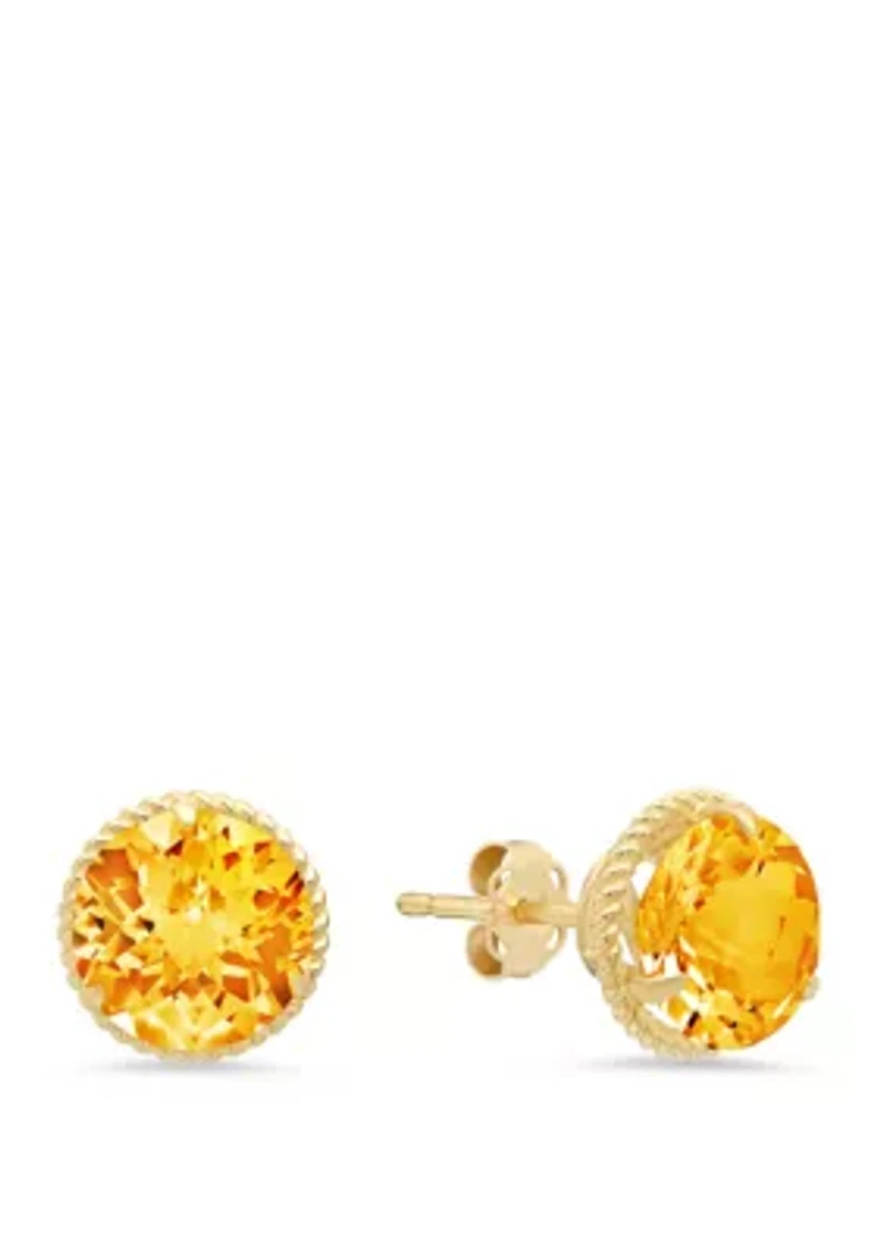 Citrine Stud Earrings
