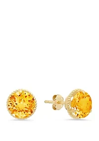 Citrine Stud Earrings