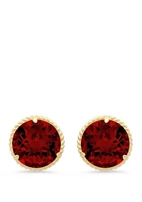 Garnet Stud Earrings