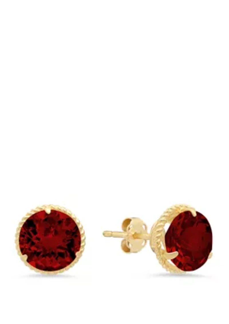 Garnet Stud Earrings