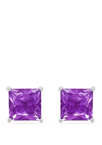 Amethyst Stud Earrings