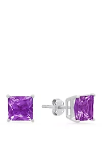 Amethyst Stud Earrings