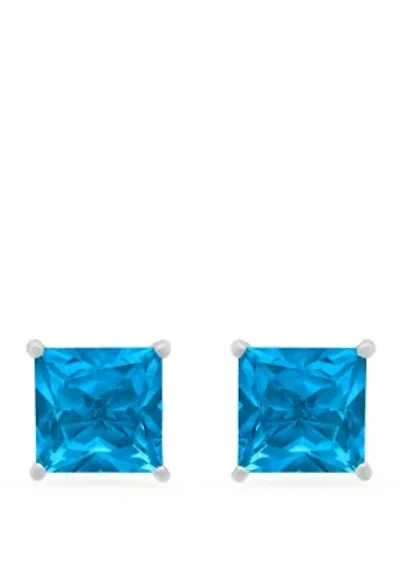 3 ct. t.w. Swiss Blue Topaz Stud Earrings
