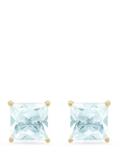 ct. t.w. Aquamarine Stud Earrings