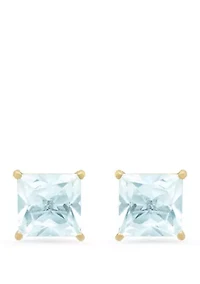 ct. t.w. Aquamarine Stud Earrings
