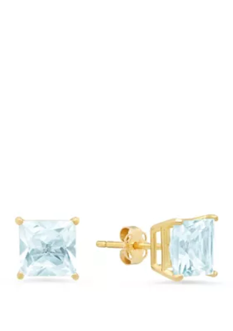 ct. t.w. Aquamarine Stud Earrings
