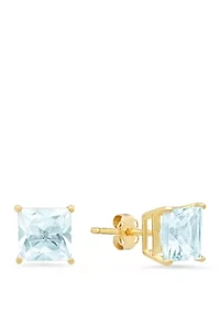 ct. t.w. Aquamarine Stud Earrings