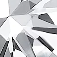 7 Millimeter Round Created White Sapphire and Diamond Accent Stud Earrings in Sterling Silver