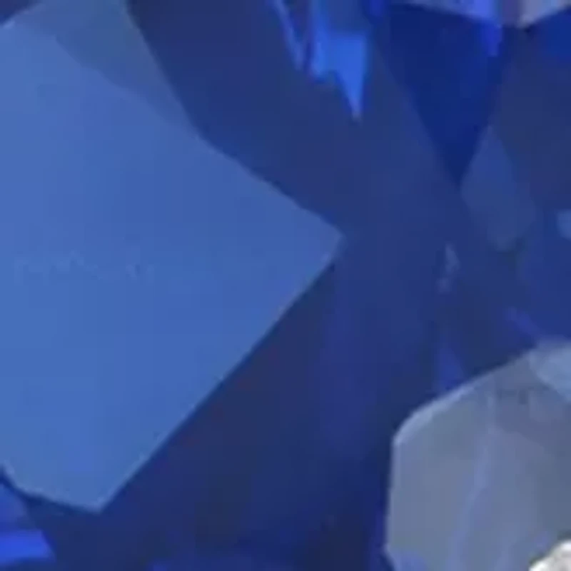 Round Created Blue Sapphire Statement Hoop Earrings in Sterling Silver (0.9 Inches)