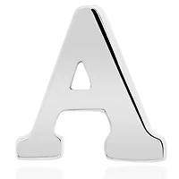 Letter A Stud Earrings in 14K White Gold 