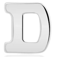 14K White Gold Letter (D) Stud Earrings