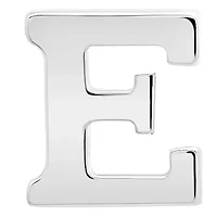 14K White Gold Letter (E) Stud Earrings