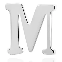 14K White Gold Letter () Stud Earrings