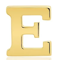 14K Yellow Gold Letter (E) Stud Earrings