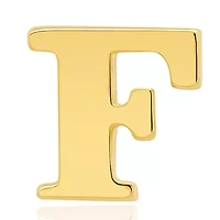 14K Yellow Gold Letter (F) Stud Earrings