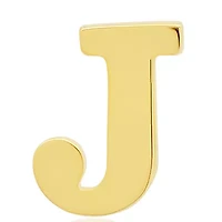 14K Yellow Gold Letter (J) Stud Earrings