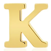 Letter K Stud Earrings in 14K Yellow Gold 