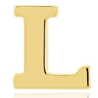 14K Yellow Gold Letter (L) Stud Earrings