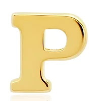14K Yellow Gold Letter (P) Stud Earrings