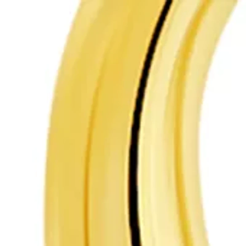 Genuine 14K Yellow Gold Minimalist Huggie Hoop Earrings with Dangle Hearts