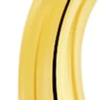 Genuine 14K Yellow Gold Minimalist Huggie Hoop Earrings with Dangle Hearts