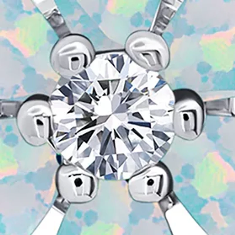 Created Opal Flower Stud Earrings in 925 Sterling Silver (0.5 Inch)