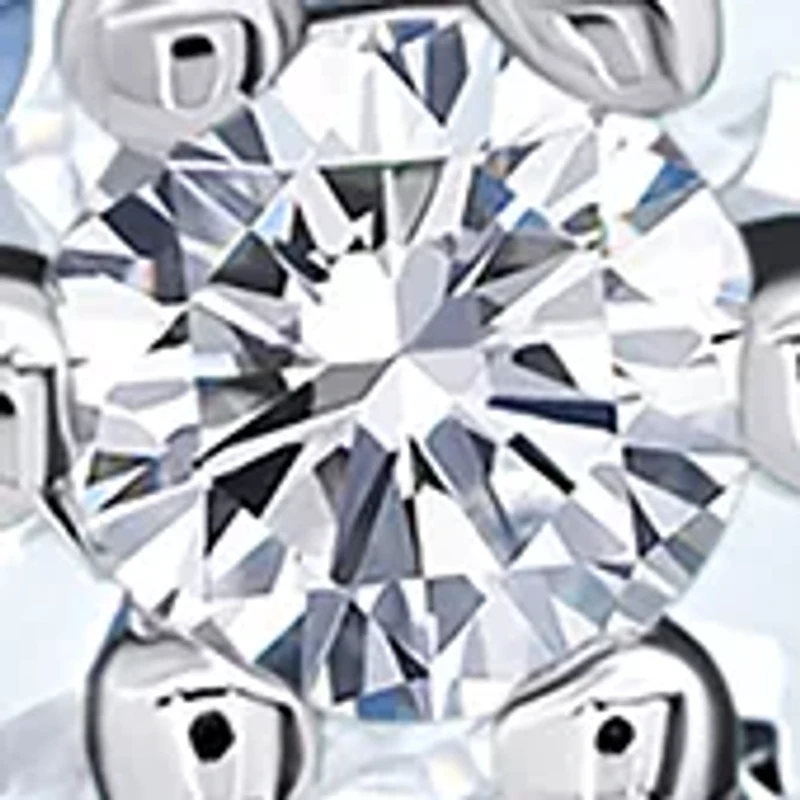 White Topaz Flower Stud Earrings in 925 Sterling Silver 