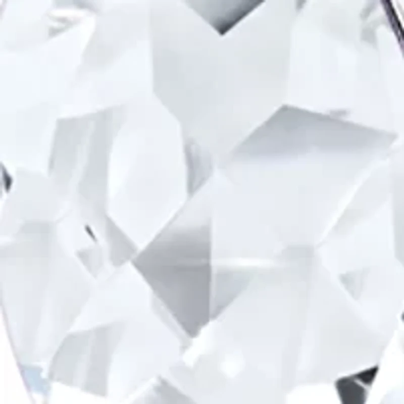 Created White Sapphire Oval Shape Dangle Earrings in 925 Sterling Silver