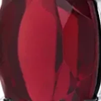 Genuine Garnet  Oval Shape Dangle Earrings in 925 Sterling Silver 